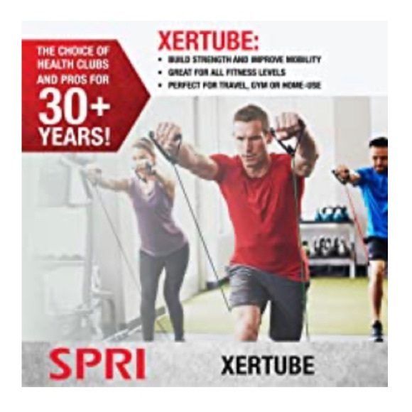 New SPRI Unisex Home GYM Workout Xertube Resistance Band Handles/Door Attachment - Picture 6 of 13